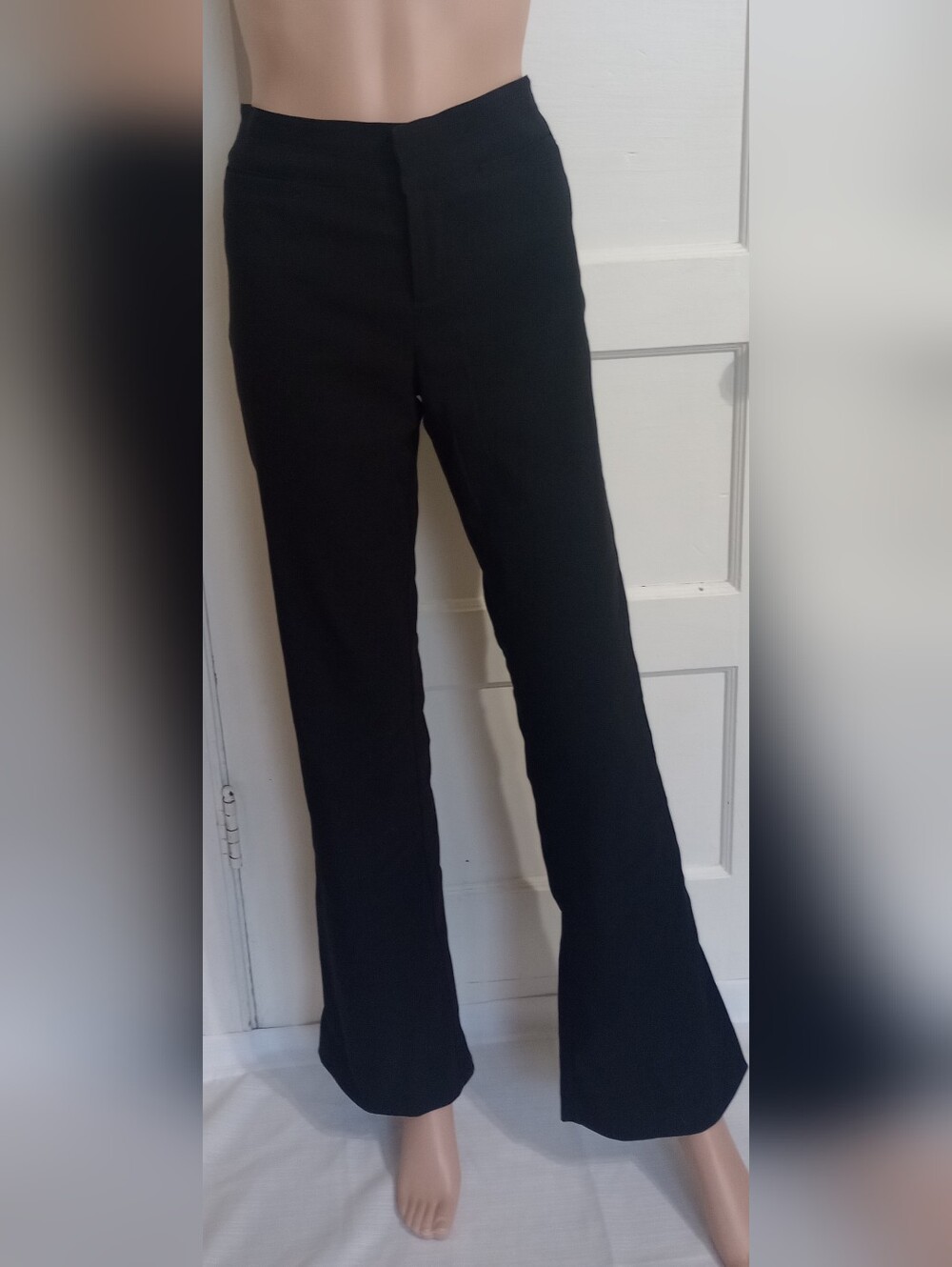 Grass collection Black Flared Straight-Leg Pants
